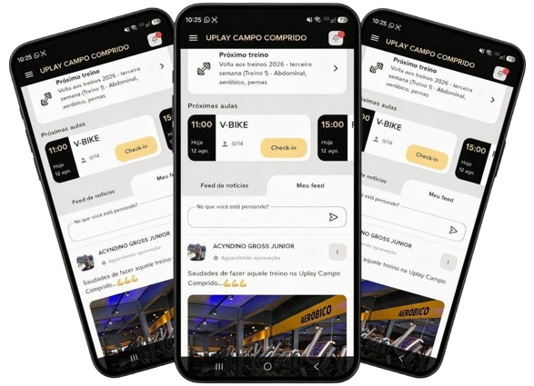 Aplicativo Tecnofit da UPLAY Campo Comprido